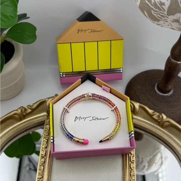 Betsey Johnson Rainbow Pencil Bangle Bracelet – Back to School Gift - Picture 3 of 5